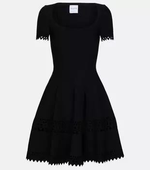 Мини-платье Vienne из стрейч-джерси ALAA, черный