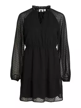 Мини платье VILA Dress Dobby, черный