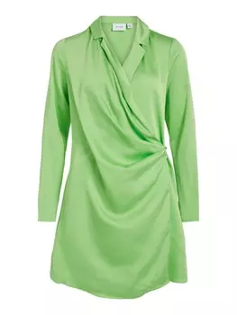 Мини платье VILA Dress Johanna, лаймовый