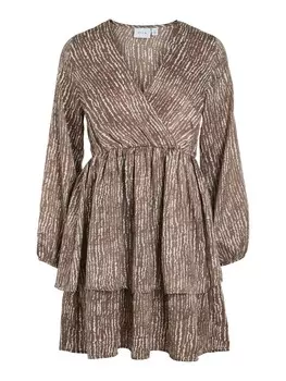Мини платье VILA Dress SALLY FIA, коричневый