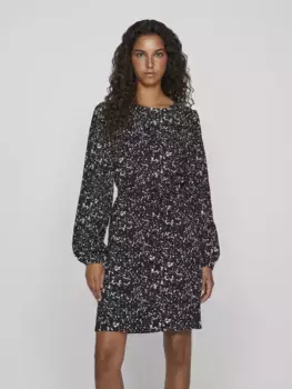 Мини-платье Vila "VIPEFFI L/S DRESS - NOOS", цвет Black Beauty Aop:Dew