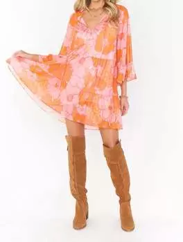Мини-платье Viola в оранжевом цвете Show Me Your Mumu