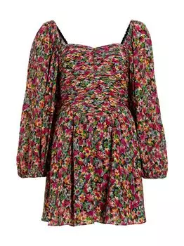 Мини-платье Vivan с пышными рукавами the westside