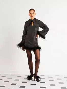 Мини-платье в горошек Nocturne, черный