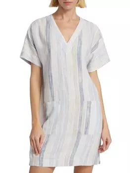 Мини-платье в полоску с короткими рукавами Viola Splendid, цвет Ceramic Check