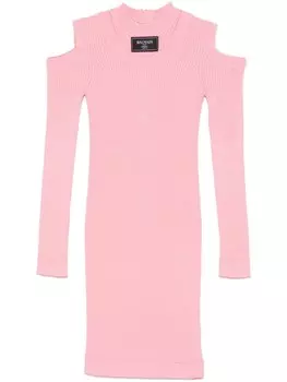 Мини-платье в рубчик Balmain, розовый