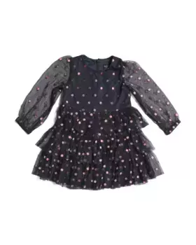 Мини-платье в сетку Spot Bardot, синий