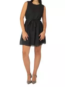 Мини-платье в складку черного цвета Dex