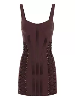 Мини-платье в стиле корсета Elisabetta Franchi, коричневый