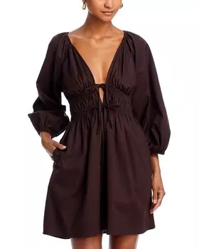 Мини-платье WAYF Leighton, коричневый