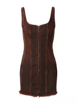 Мини платье WEEKDAY Dress Alvarado, цвет rusty red