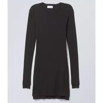 Мини-платье Weekday Nicole Translucent, черный