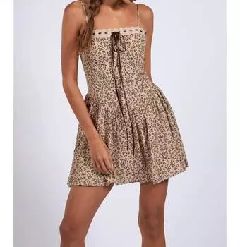 Мини-платье Wild Ribbon в леопардовом стиле Sky to Moon