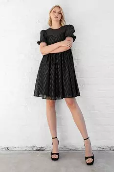 Мини платье Zig Zag burnout Lovedrobe, черный