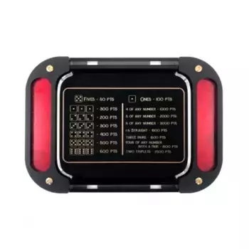 Мини-поднос для игральных костей Mega с насечкой Farkle — симфонический красный, Dice Trays (C4 Labs)