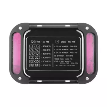 Мини-поднос для игральных костей Mega с насечками Farkle - Розовый жемчуг, Dice Trays (C4 Labs)