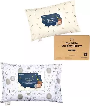 Мини-подушка Kea Babies для малышей с наволочкой 9X13 и подушка для малышей с наволочкой — мягкие хлопковые подушки для сна для малышей, детская подушка — мягкие хлопковые подушки для сна для малышей 13X18 KeaBabies