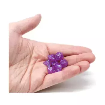 Мини-поликомплект Critlings — пурпурный блеск (7), Polymer Poly Sets (Die Hard Dice)