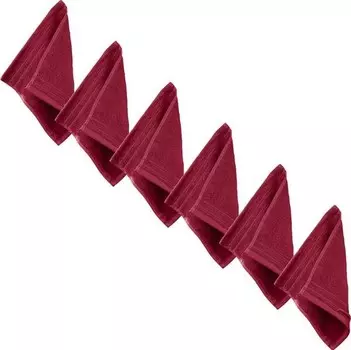 Мини-полотенца Erwin Mller 6er-Pack 202515, 30x1x30 см цвет weinrot