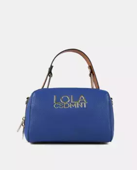 Мини-портфель из двухцветной кожи Lola Casademunt, синий