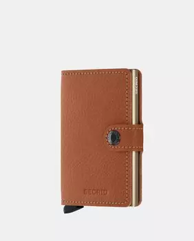Мини-портмоне Secrid унисекс из коричневой кожи с защитой от кражи и застежкой Secrid, коричневый