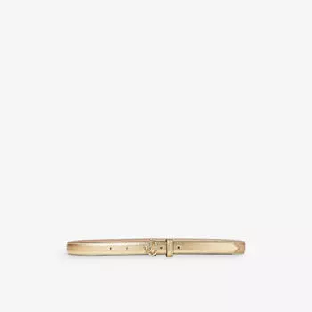 Мини-Ремень из кожи с фирменной табличкой Helina Jimmy Choo, золотой