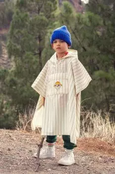 Mini Rodini Детский дождевик Сова, белый