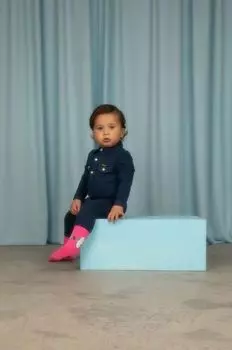 Mini Rodini Детское боди Mini Rodini x Wrangler, темно-синий