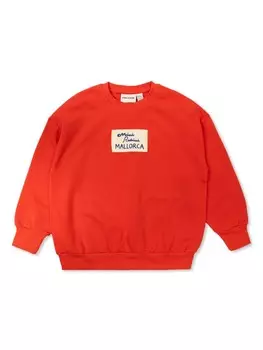 Mini Rodini джемпер с нашивкой-логотипом Mallorca, красный