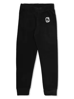 Mini Rodini джоггеры с аппликацией, черный