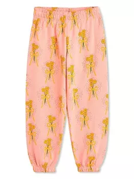 Mini Rodini джоггеры с графическим принтом, розовый