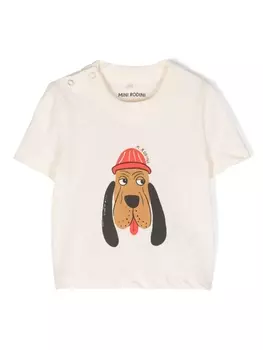 Mini Rodini футболка Bloodhound, нейтральный цвет