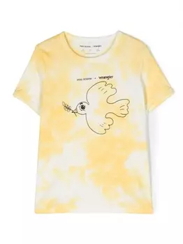 Mini Rodini футболка Peace Dove из коллаборации с Wrangler, желтый