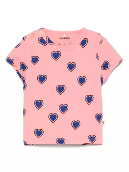 Mini Rodini футболка с принтом, розовый