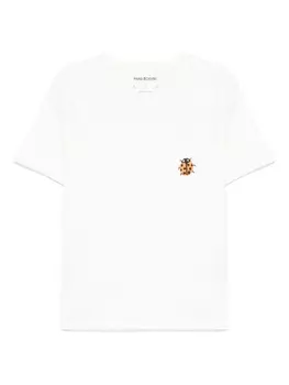 Mini Rodini футболка с вышивкой, белый