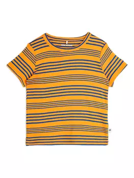 Mini Rodini футболка в полоску, оранжевый