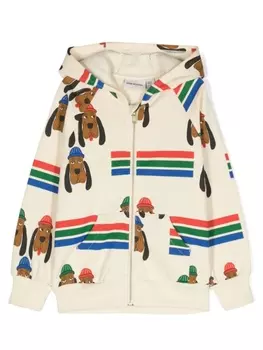 Mini Rodini худи на молнии, нейтральный цвет