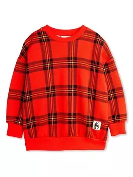 Mini Rodini клетчатая толстовка, красный