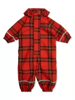 Mini Rodini комбинезон с принтом в клетку, красный