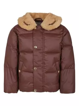 Mini Rodini куртка с вышитой собакой, коричневый