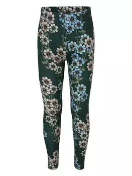 Mini Rodini леггинсы с цветочным принтом, зеленый