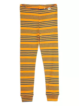 Mini Rodini легинсы в полоску, оранжевый