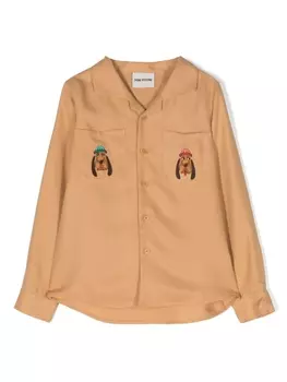 Mini Rodini рубашка Bloodhound, коричневый