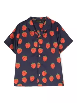 Mini Rodini рубашка с принтом, синий