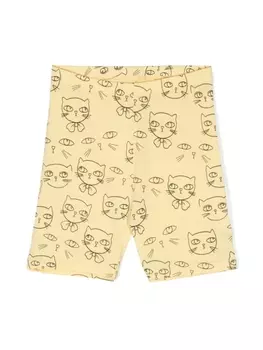 Mini Rodini шорты Cathletes с принтом, желтый