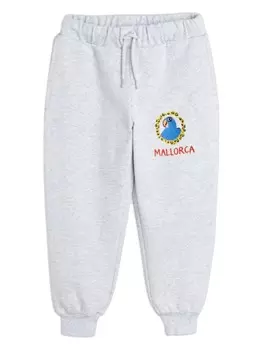 Mini Rodini спортивные брюки с графичным принтом, серый