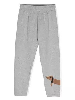 Mini Rodini спортивные штаны с принтом собаки, серый