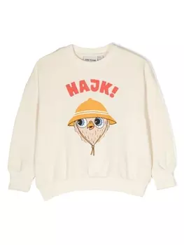 Mini Rodini толстовка Hike с принтом, нейтральный цвет