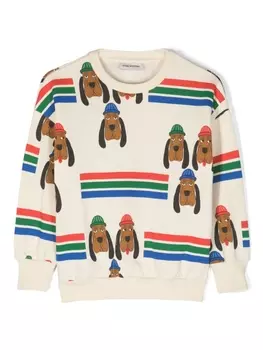 Mini Rodini толстовка с принтом Bloodhound, нейтральный цвет