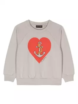 Mini Rodini толстовка с принтом, серый